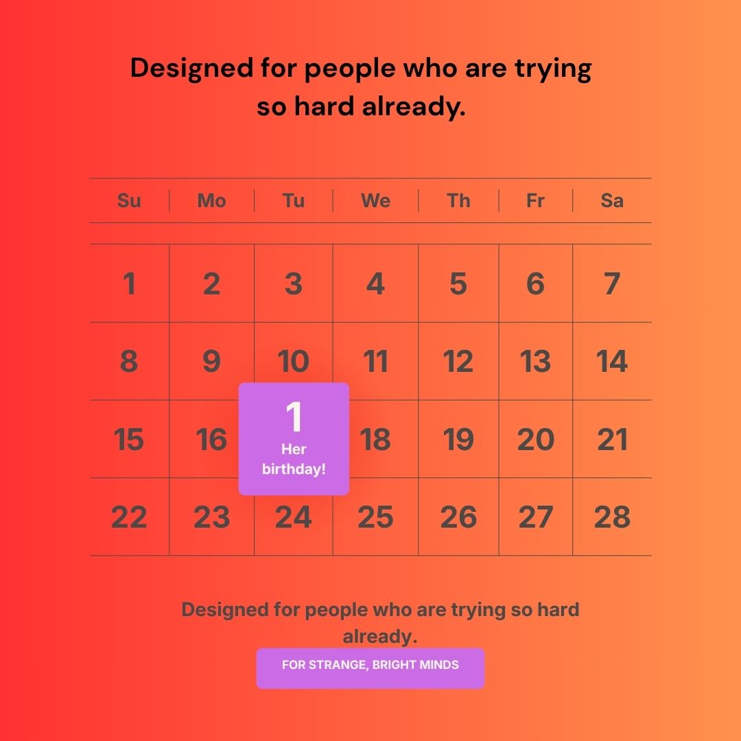 Relationship Maintenance Survival Calendar
