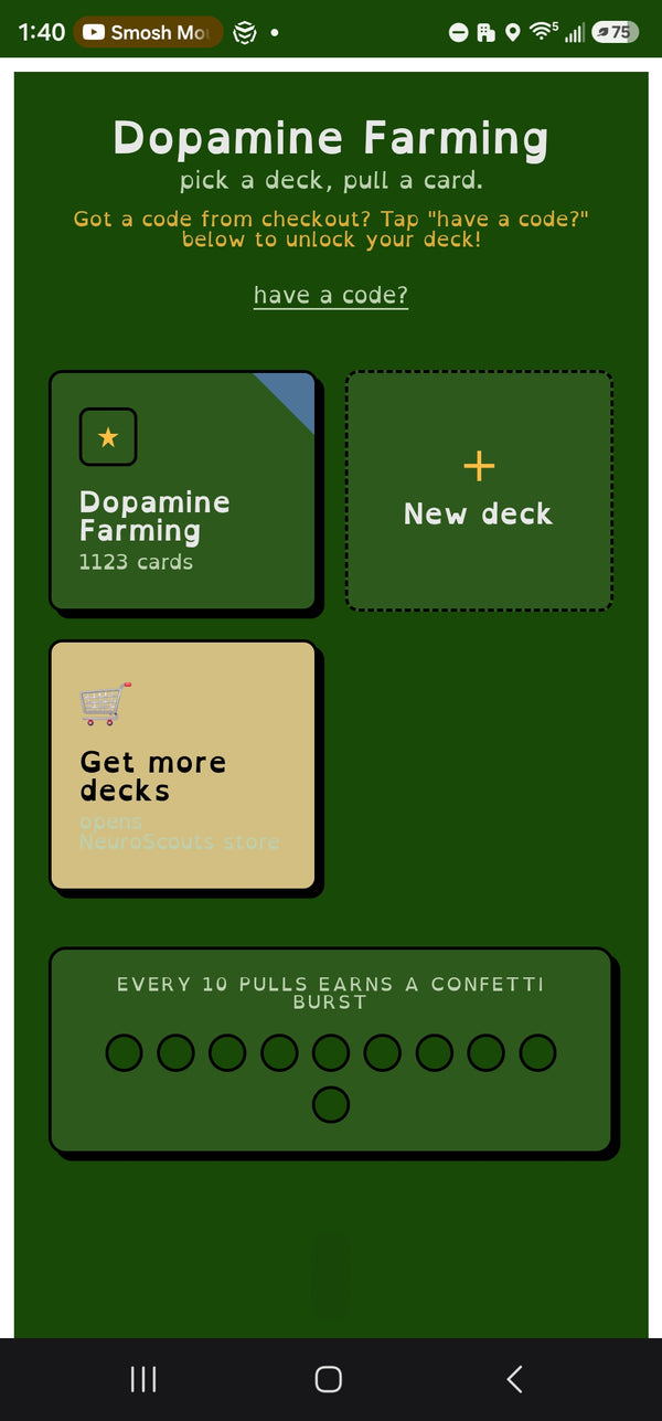 Embodied Tasking Deck APP PURCHASE!