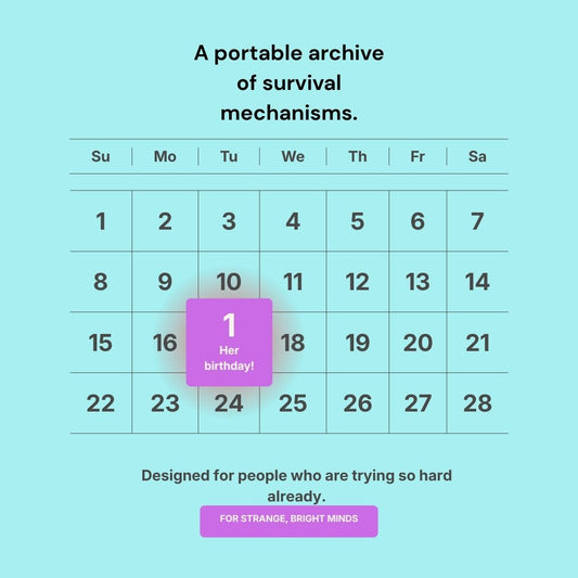 ADHD New Parent Survival Calendar