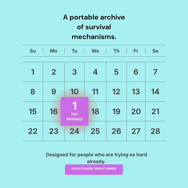 ADHD New Parent Survival Calendar