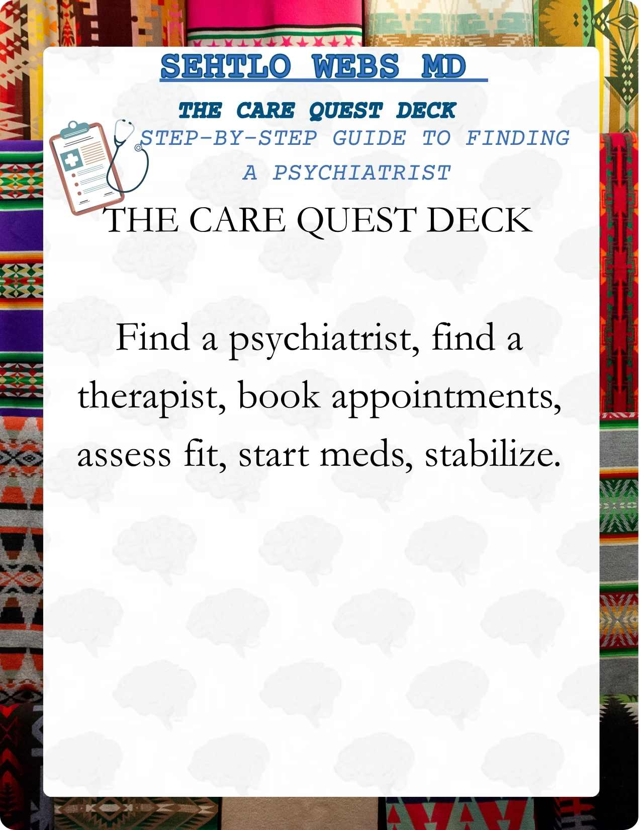 CARE QUEST CARD DECK