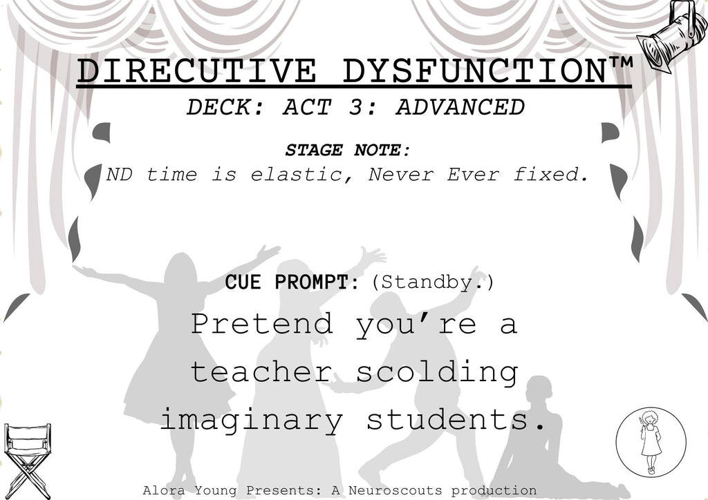 DIRECUTIVE DYSFUNCTION™ CARD DECK For Executive Dysfunction: INTERMEDIATE:ACT 2&3