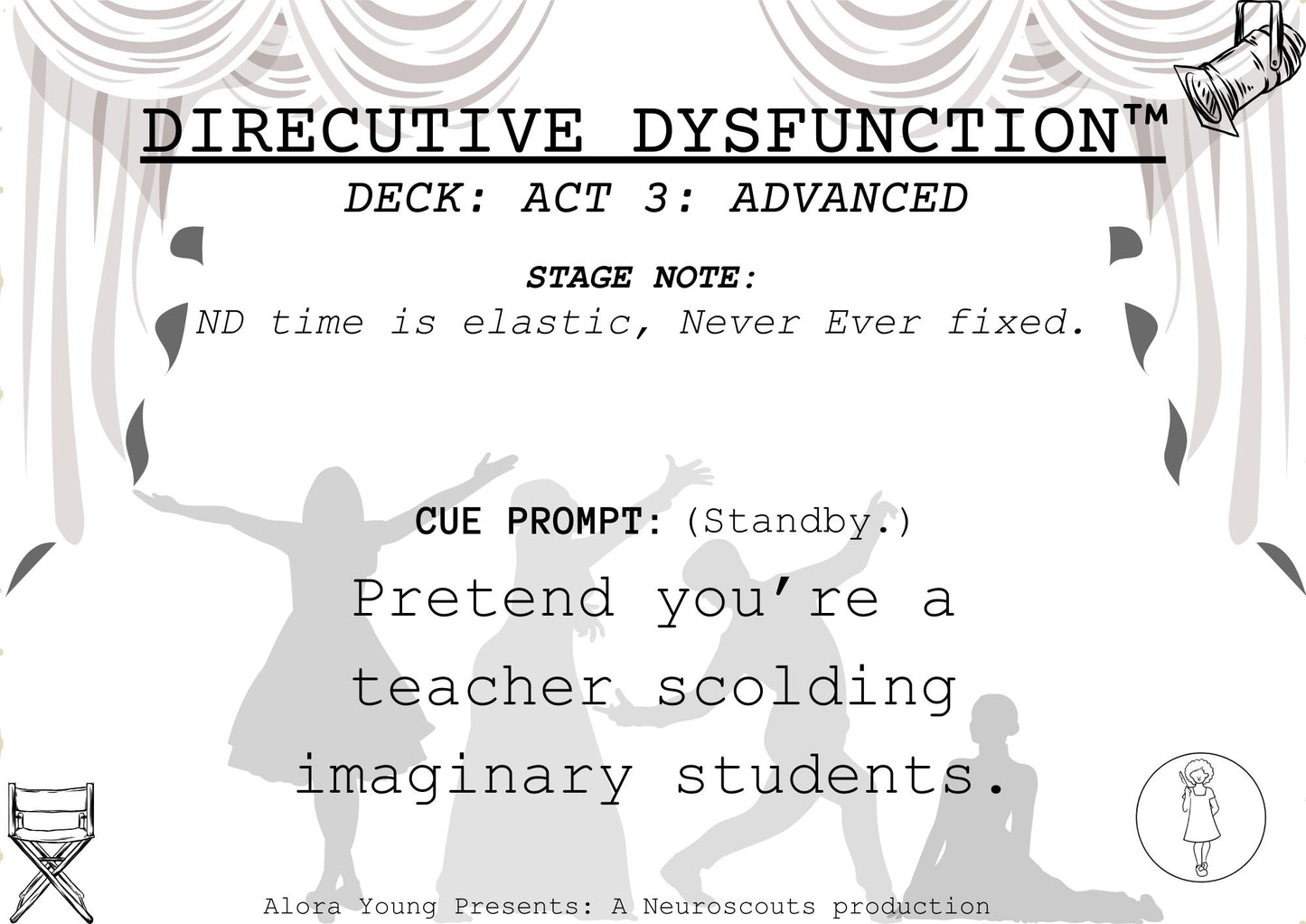 DIRECUTIVE DYSFUNCTION™ CARD DECK FOR EXECUTIVE DYSFUNCTION: ACT 4&5: ADVANCED