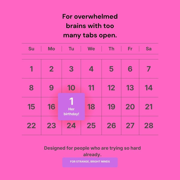 Relationship Maintenance Survival Calendar