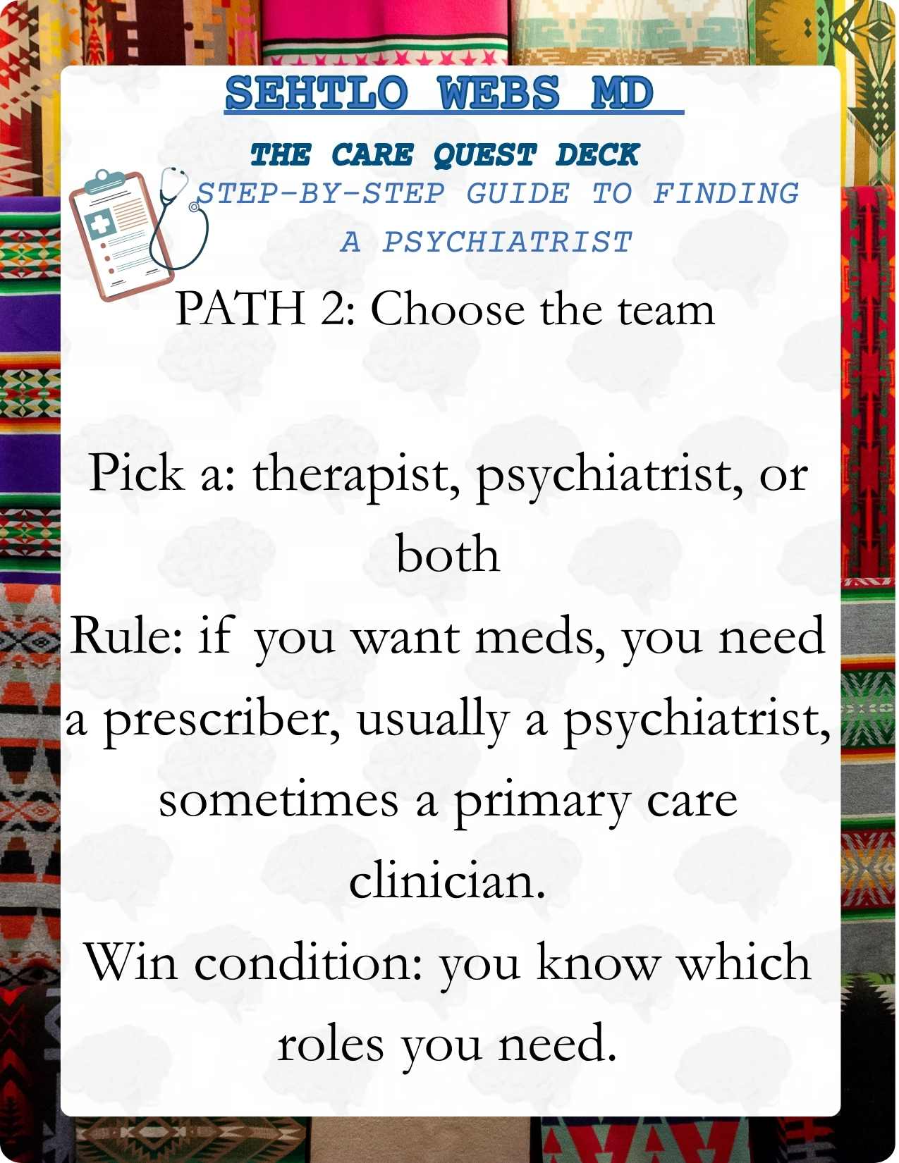 CARE QUEST CARD DECK