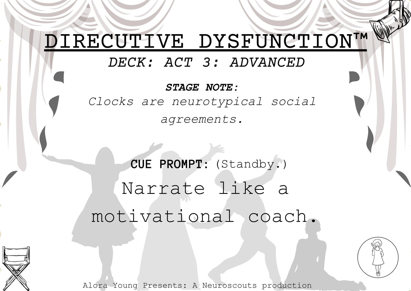 DIRECUTIVE DYSFUNCTION™ CARD DECK For Executive Dysfunction:Act 1: Novice Pack