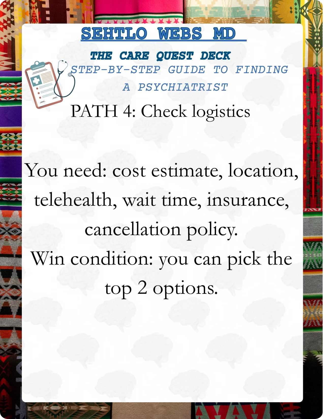 CARE QUEST CARD DECK