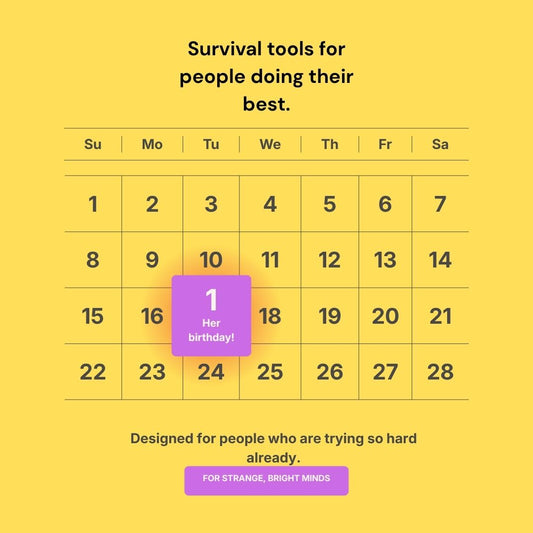 Grad School Survival Calendar