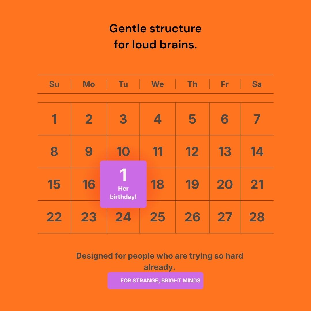 Creative Project Completion Survival Calendar